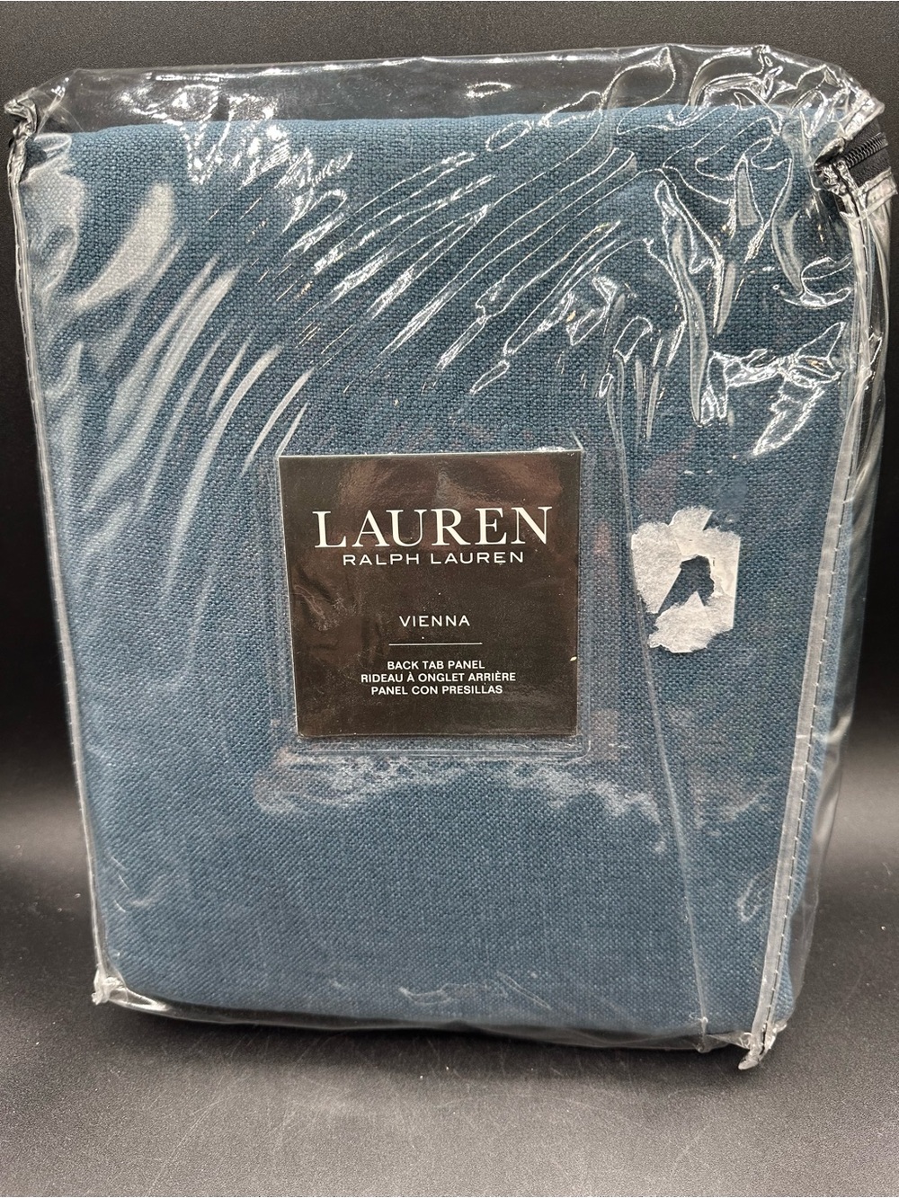 NWT Lauren Ralph Lauren Vienna Indigo Blue Back Tab Panel Curtain Size 54 X 84